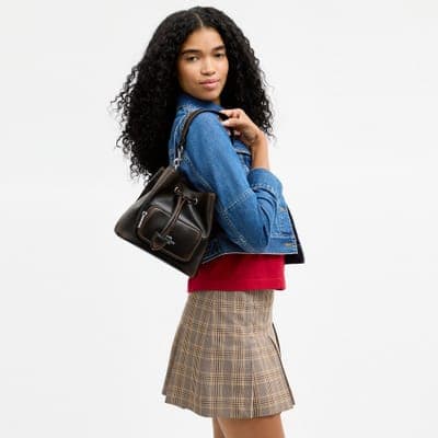 Coach Outlet Rowan Bucket Bag With Pocket In Loved Leather 3