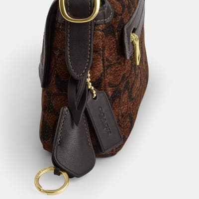 Coach Outlet Etta Small Flap Shoulder Bag In Signature Chenille 6