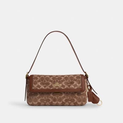Coach Outlet Etta Small Flap Shoulder Bag In Signature Chenille 7