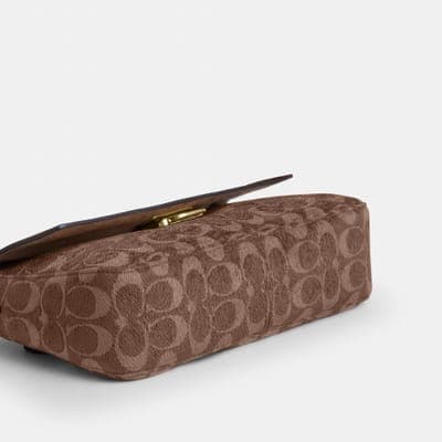 Coach Outlet Etta Small Flap Shoulder Bag In Signature Chenille 10