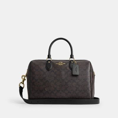 Coach Outlet Rowan Large Satchel Bag In Signature Canvas 1