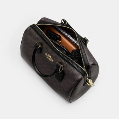 Coach Outlet Rowan Large Satchel Bag In Signature Canvas 2