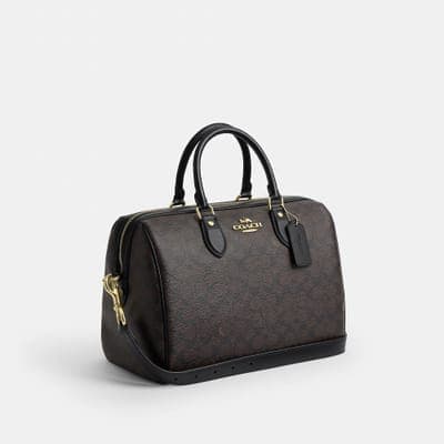 Coach Outlet Rowan Large Satchel Bag In Signature Canvas 4