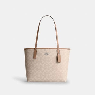 Coach Outlet Medium City Tote Bag In Signature Canvas 1