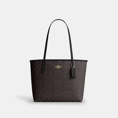 Coach Outlet Medium City Tote Bag In Signature Canvas 7