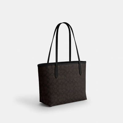 Coach Outlet Medium City Tote Bag In Signature Canvas 9