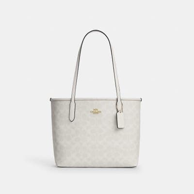 Coach Outlet Medium City Tote Bag In Signature Canvas 13