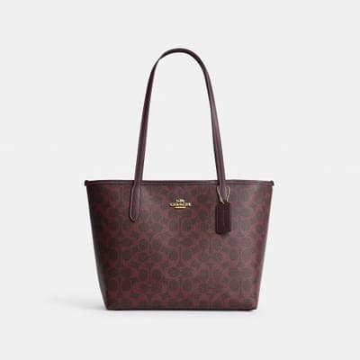 Coach Outlet Medium City Tote Bag In Signature Canvas 14