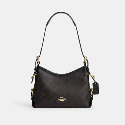 Coach Outlet Laurel Shoulder Bag 22 With Buckles In Signature Canvas 7