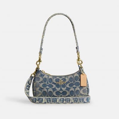 Coach Outlet Teri Mini Crossbody Bag In Signature Regenerative Cotton Denim 1