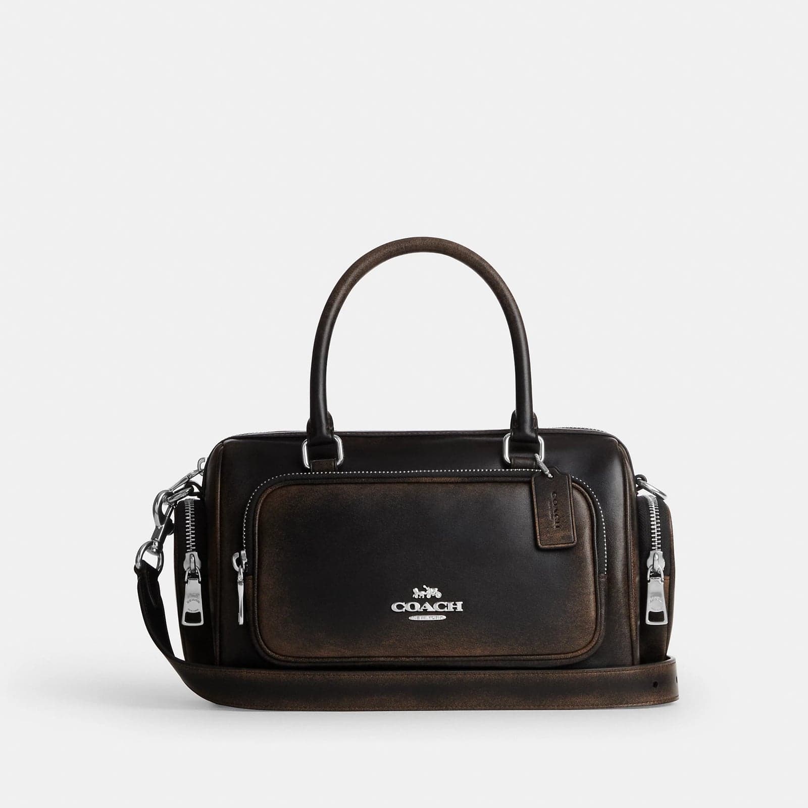 Coach Outlet Rowan Satchel Bag With Pockets In Loved Leather