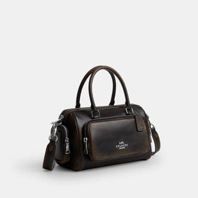 Coach Outlet Rowan Satchel Bag With Pockets In Loved Leather 6
