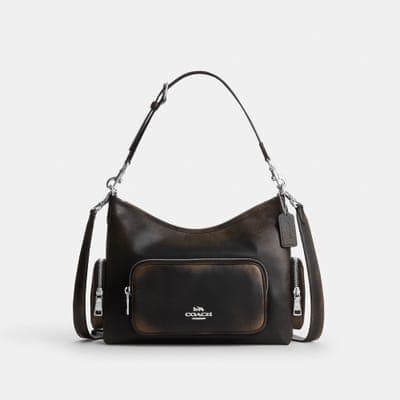Coach Outlet Laurel Shoulder Bag With Pockets In Loved Leather 1