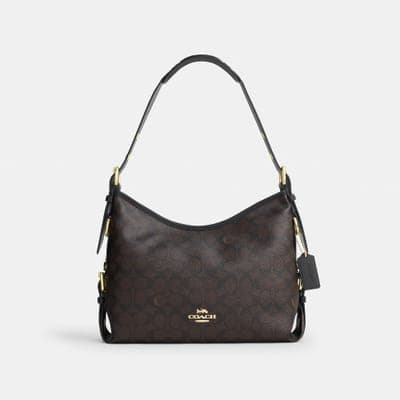 Coach Outlet Laurel Shoulder Bag With Buckles In Signature Canvas 1