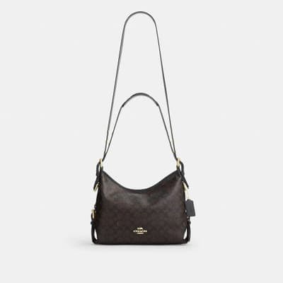 Coach Outlet Laurel Shoulder Bag With Buckles In Signature Canvas 4