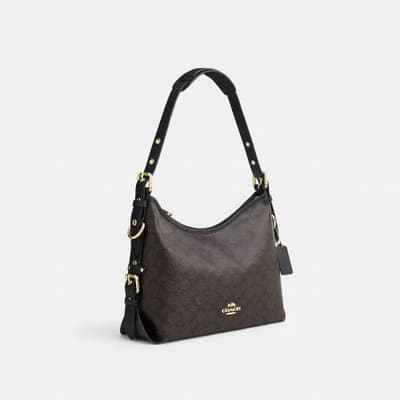 Coach Outlet Laurel Shoulder Bag With Buckles In Signature Canvas 5