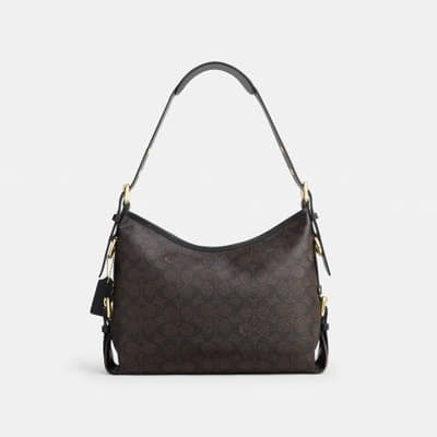 Coach Outlet Laurel Shoulder Bag With Buckles In Signature Canvas 6