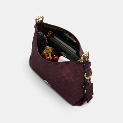 Coach Outlet Laurel Shoulder Bag With Buckles In Signature Canvas 12