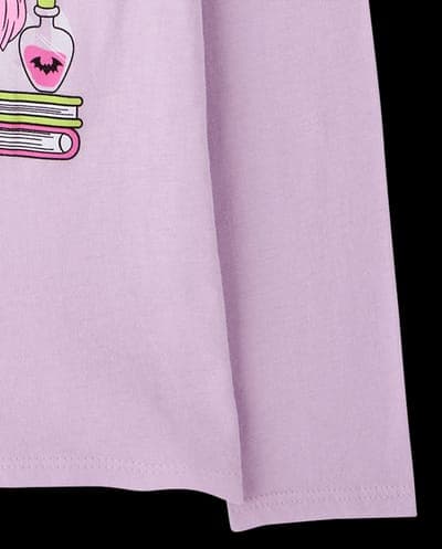 Girls Long Sleeve Halloween Axolotl Graphic Tee 5
