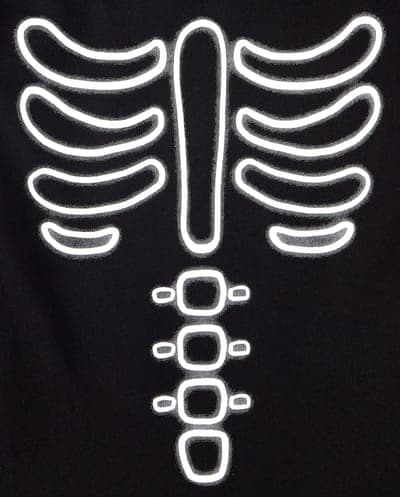 Baby And Toddler Boys Long Sleeve Glow In The Dark Halloween Skeleton Graphic Tee 4