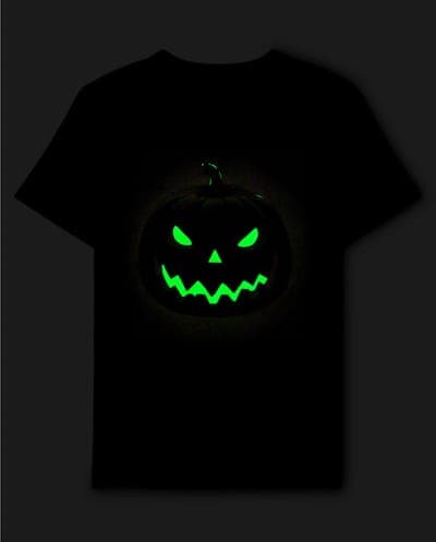 Boys Glow In The Dark Short Sleeve Halloween Pumpkin Graphic Tee 2