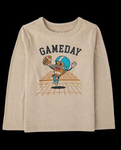 Baby And Toddler Boys Long Sleeve Gameday Graphic Tee 2