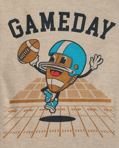 Baby And Toddler Boys Long Sleeve Gameday Graphic Tee 3