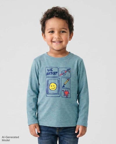 Baby And Toddler Boys Long Sleeve Lil' Artist Graphic Tee 1