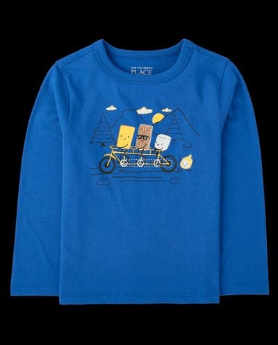 Baby And Toddler Boys Long Sleeve S'mores Graphic Tee 2