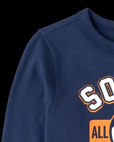 Baby And Toddler Boys Long Sleeve Soccer Graphic Tee 4