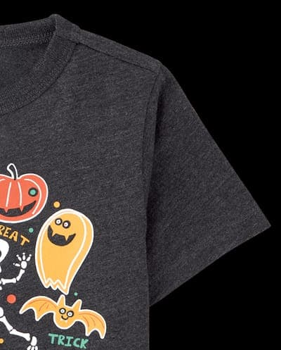 Baby And Toddler Boys Short Sleeve Glow In The Dark Halloween Icons Graphic Tee 4