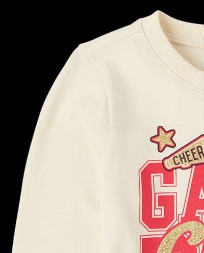 Baby And Toddler Girls Long Sleeve Game Day Graphic Tee 4