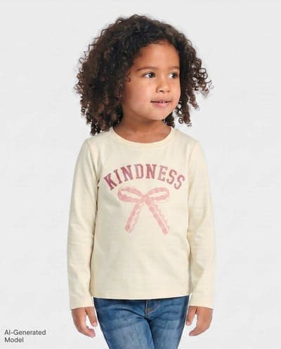 Baby And Toddler Girls Long Sleeve Kindness Graphic Tee 1