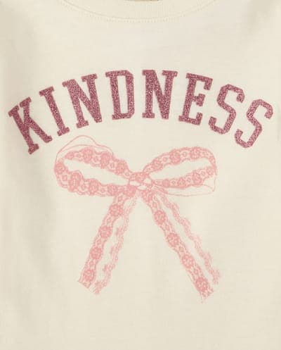 Baby And Toddler Girls Long Sleeve Kindness Graphic Tee 3