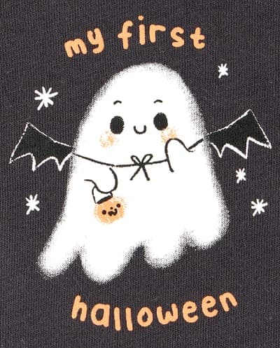 Baby Long Sleeve First Halloween Graphic Bodysuit 3