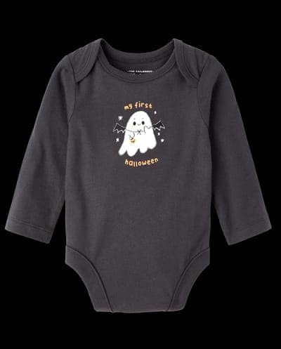 Baby Long Sleeve First Halloween Graphic Bodysuit 2