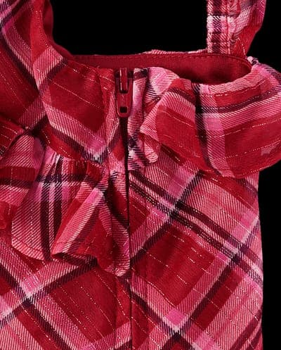 Girls Sleeveless Plaid Chiffon Ruffle Dress 5