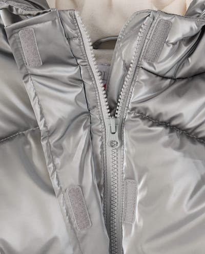 Girls Long Sleeve High Shine Midweight Microfleece Lined Puffer Jacket 4
