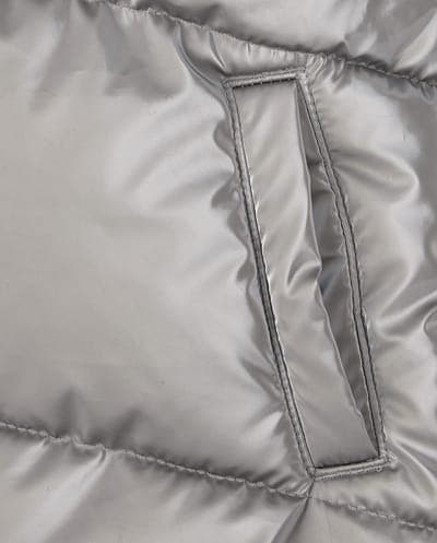 Girls Long Sleeve High Shine Midweight Microfleece Lined Puffer Jacket 6