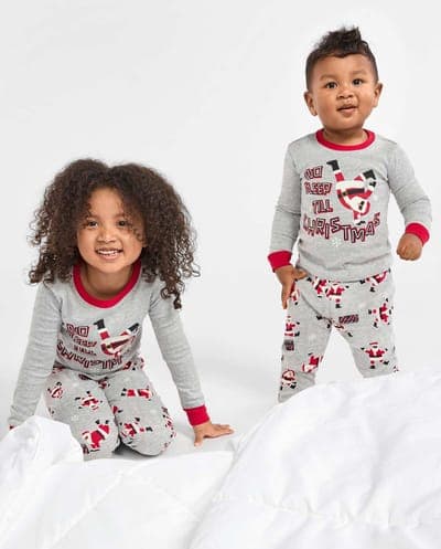 Baby And Toddler Christmas Glow In The Dark Long Sleeve Santa Dancing Snug Fit Cotton Pajamas 4