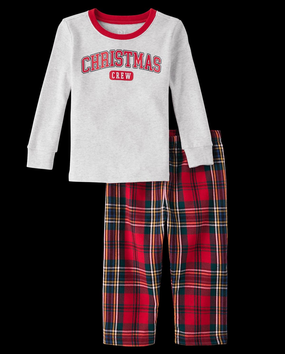 Baby And Toddler Matching Family Long Sleeve Christmas Crew Snug Fit Cotton And Flannel Pajamas