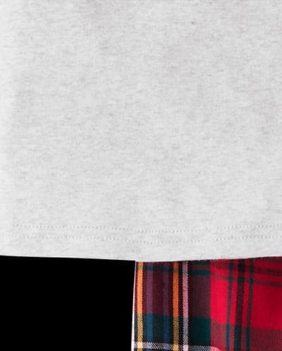 Baby And Toddler Matching Family Long Sleeve Christmas Crew Snug Fit Cotton And Flannel Pajamas 5