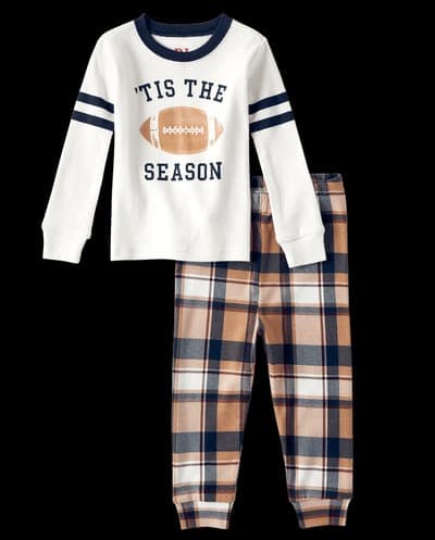 Baby And Toddler Matching Family Thanksgiving Long Sleeve Tis The Season Snug Fit Cotton Pajamas 1