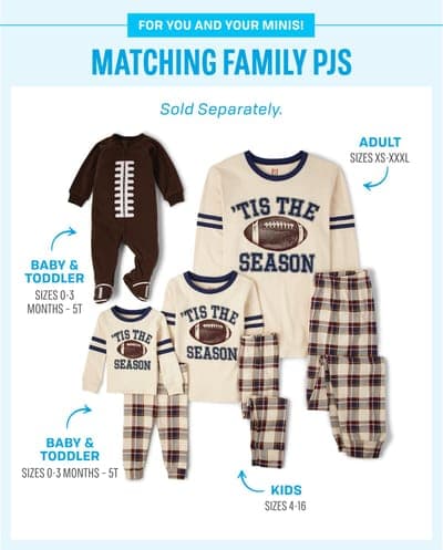 Baby And Toddler Matching Family Thanksgiving Long Sleeve Tis The Season Snug Fit Cotton Pajamas 3