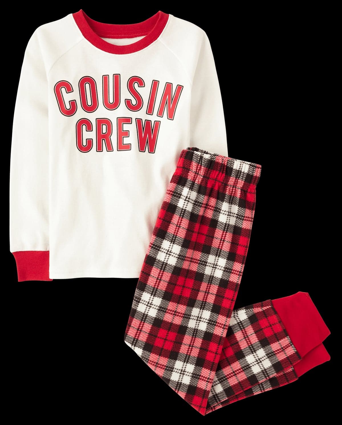Kids Christmas Long Sleeve Cousin Crew Snug Fit Cotton And Microfleece Pajamas