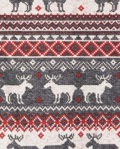 Baby And Toddler Matching Family Christmas Long Sleeve Thermal Reindeer Fairisle Snug Fit Cotton One Piece Pajamas 3
