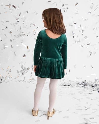 Baby And Toddler Girls Long Sleeve Velour Bubble Dress 3