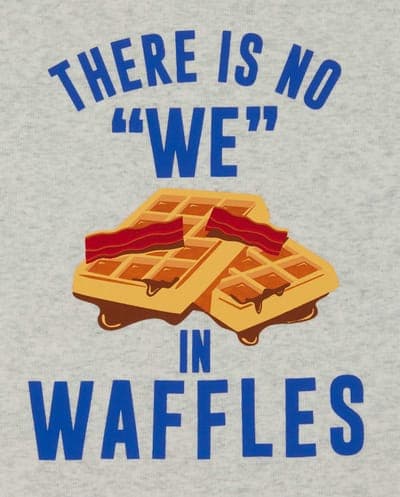 Boys Long Sleeve 'There is No We In Waffles' Breakfast Snug Fit Cotton Pajamas 2
