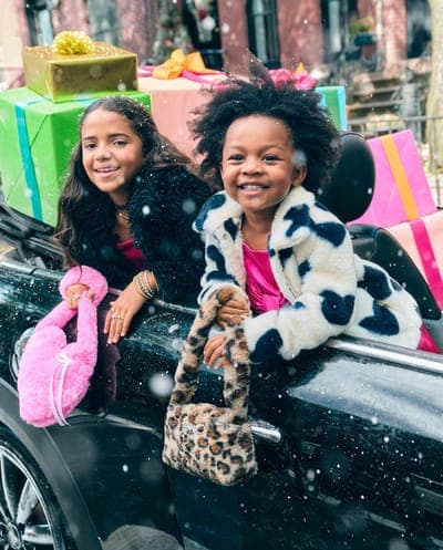 Girls Long Sleeve Faux Fur Coat 5