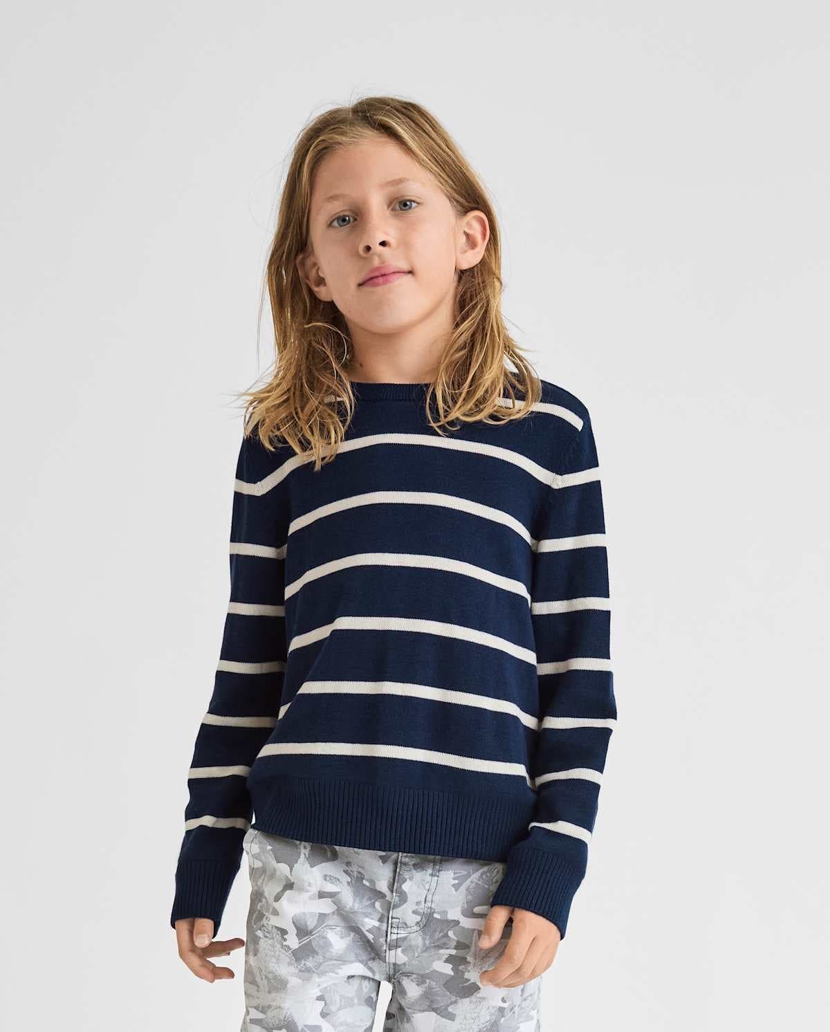Boys Lightweight Striped Sweater